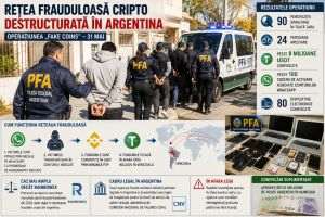 Reţea frauduloasă cripto destructurată în Argentina